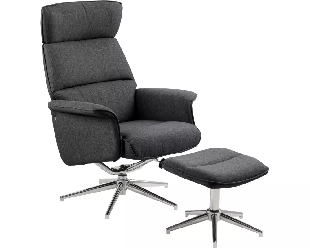 AC Design Sessel Alura Polyurethan (PU)/Stahl, Dunkelgrau