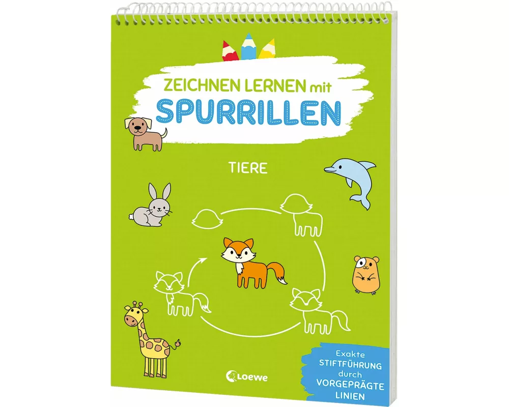 Zeichnen lernen mit Spurrillen - Tiere