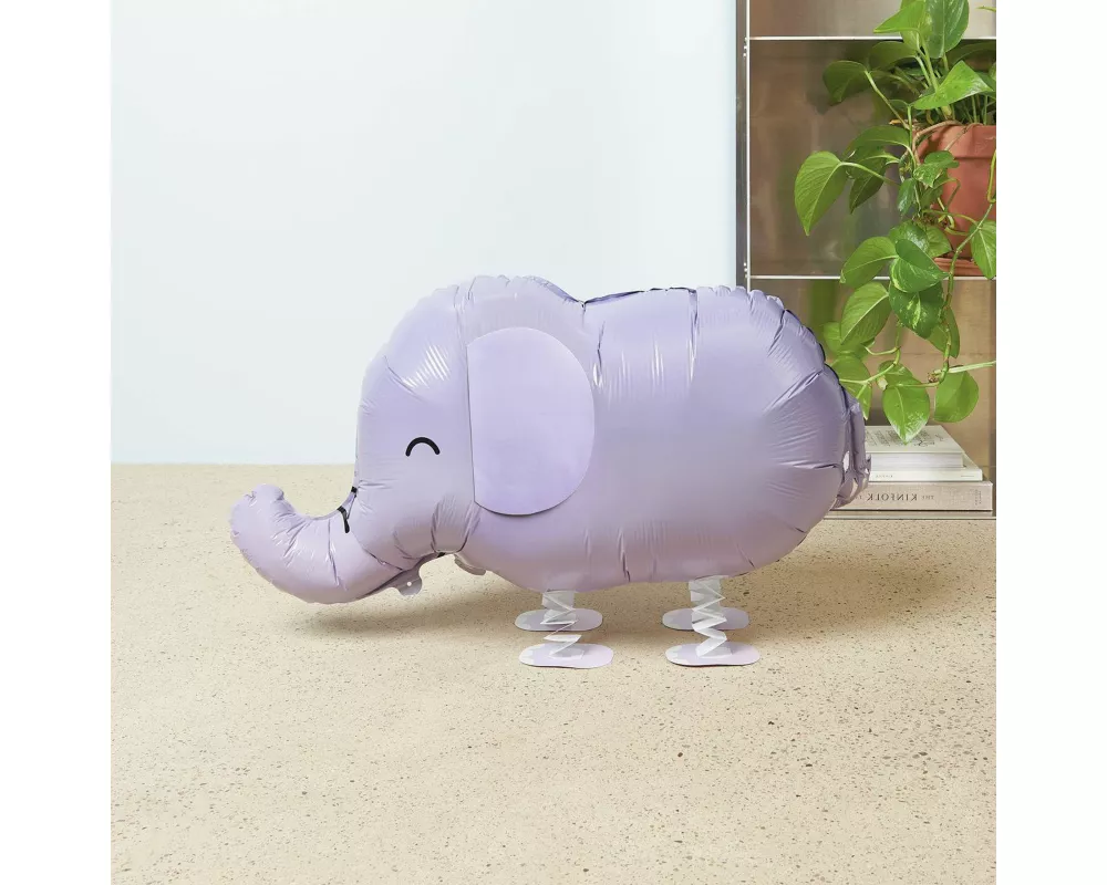 Folienballon Airwalker, Elefant, 1 Ballon + 10-DIY Teile, 65 x 33 x 25 cm