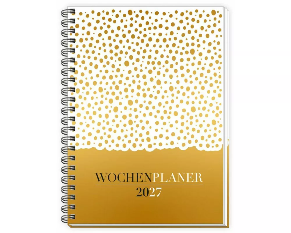TRÖTSCH - Wochenplaner A5 mit Wire-O Gold 2027