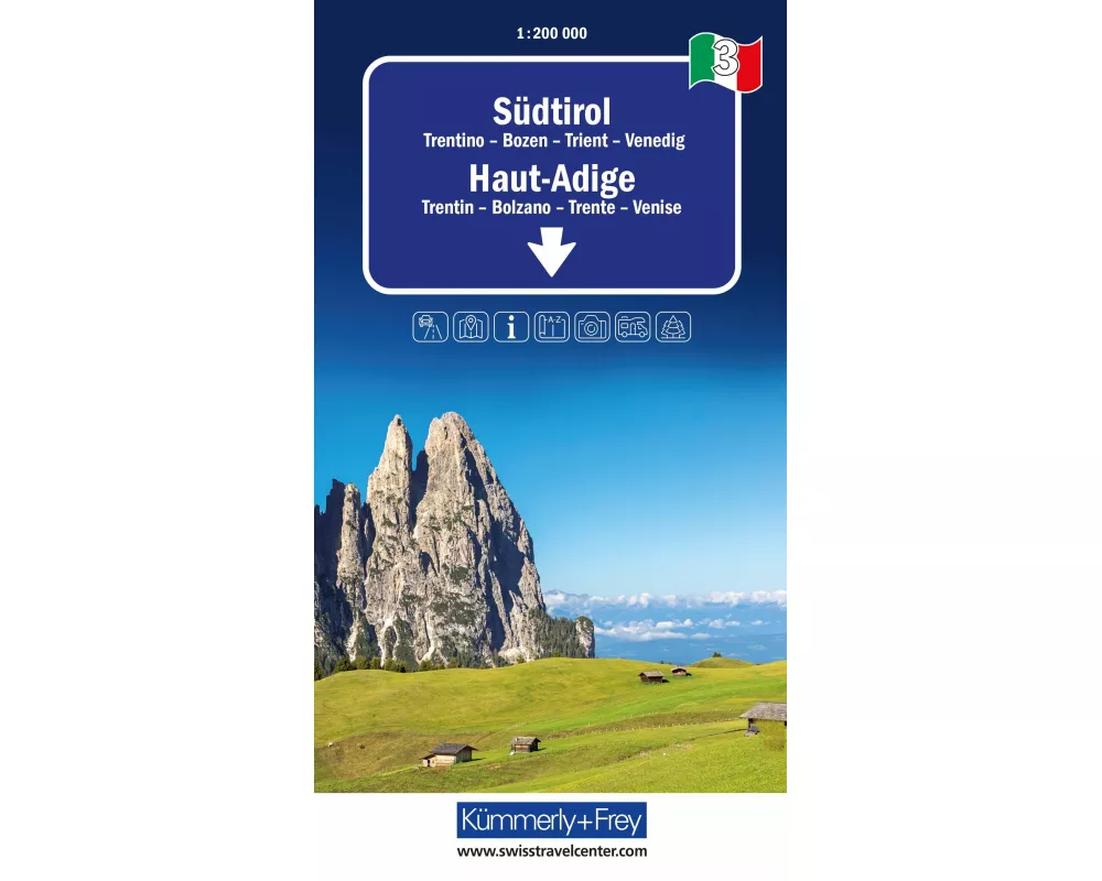 Kümmerly+Frey Regional-Strassenkarte 3 Südtirol 1:200.000