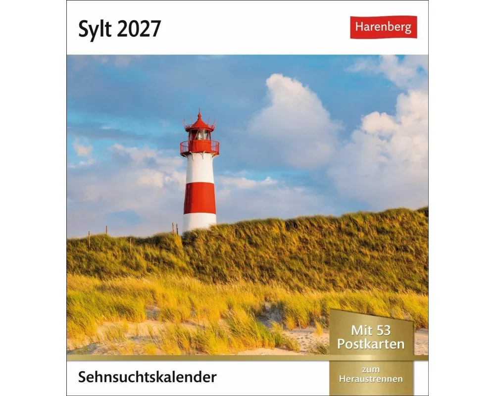 Sylt Sehnsuchtskalender 2027 - Wochenkalender mit 53 Postkarten