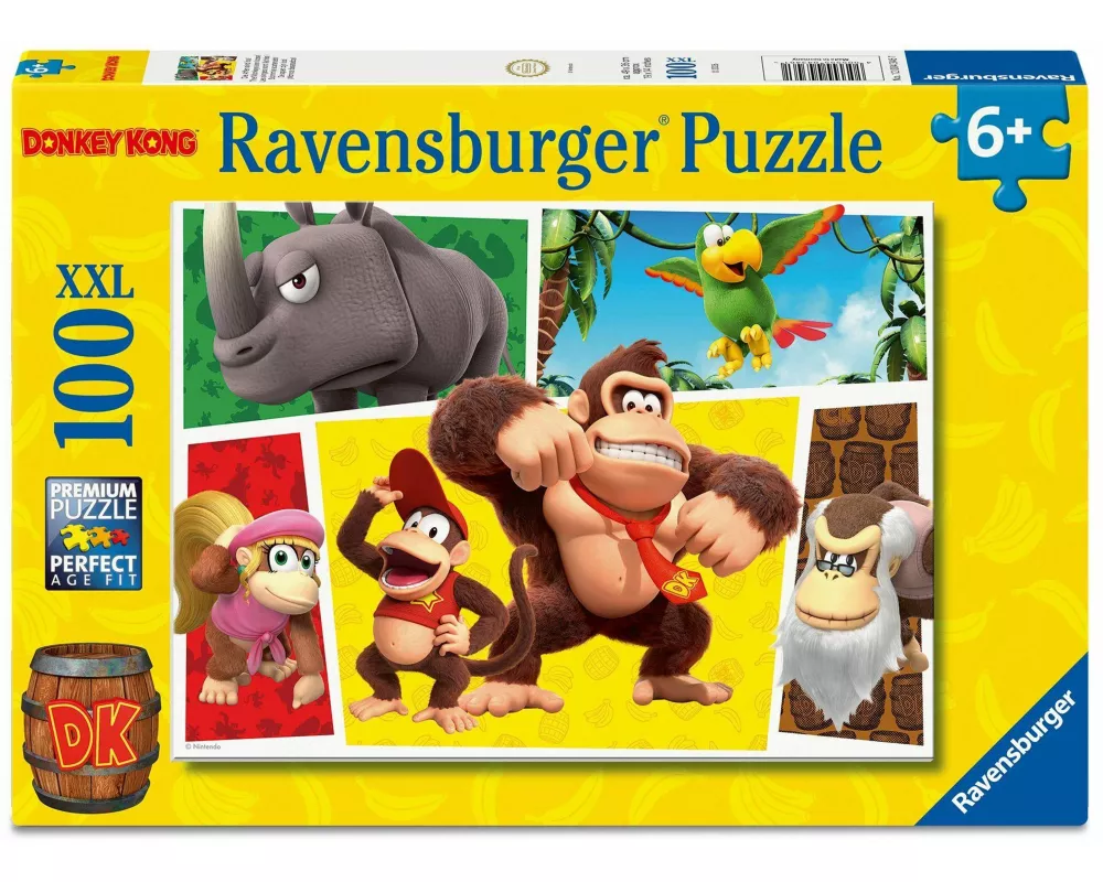 Kinderpuzzle 100 XXL Teile - Nintendo Super Mario - Die Affen sind los!
