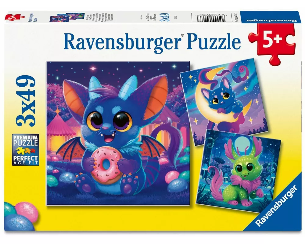 Kinderpuzzle 3x49 Teile - Monsterchen
