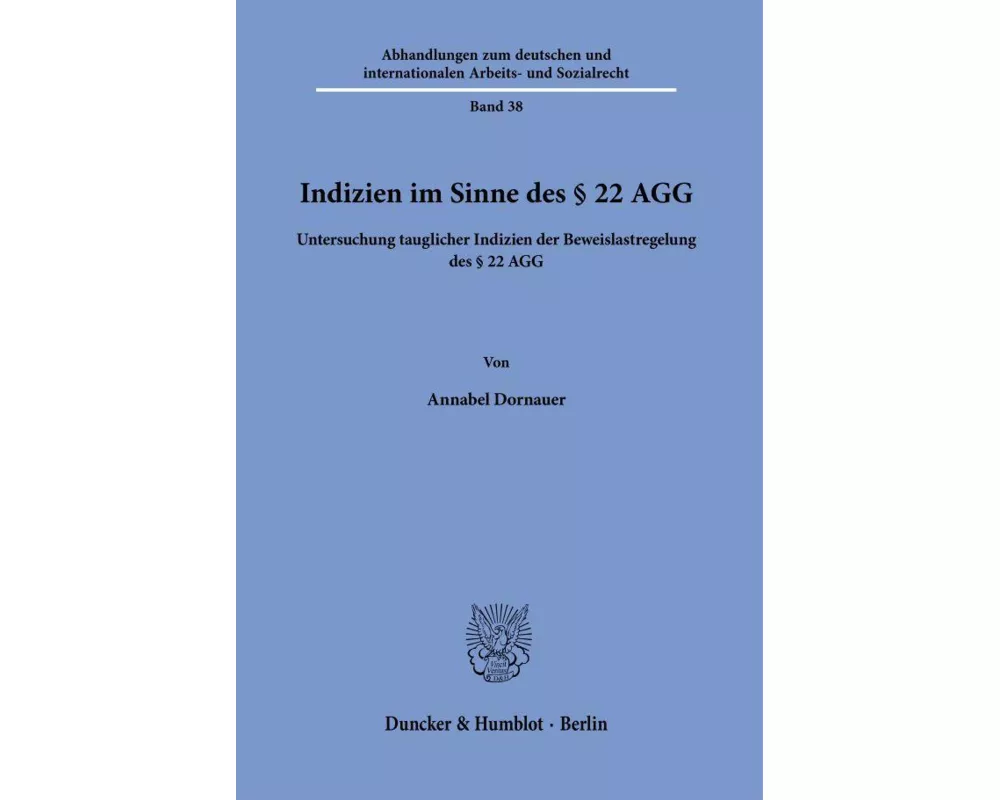 Indizien im Sinne des § 22 AGG