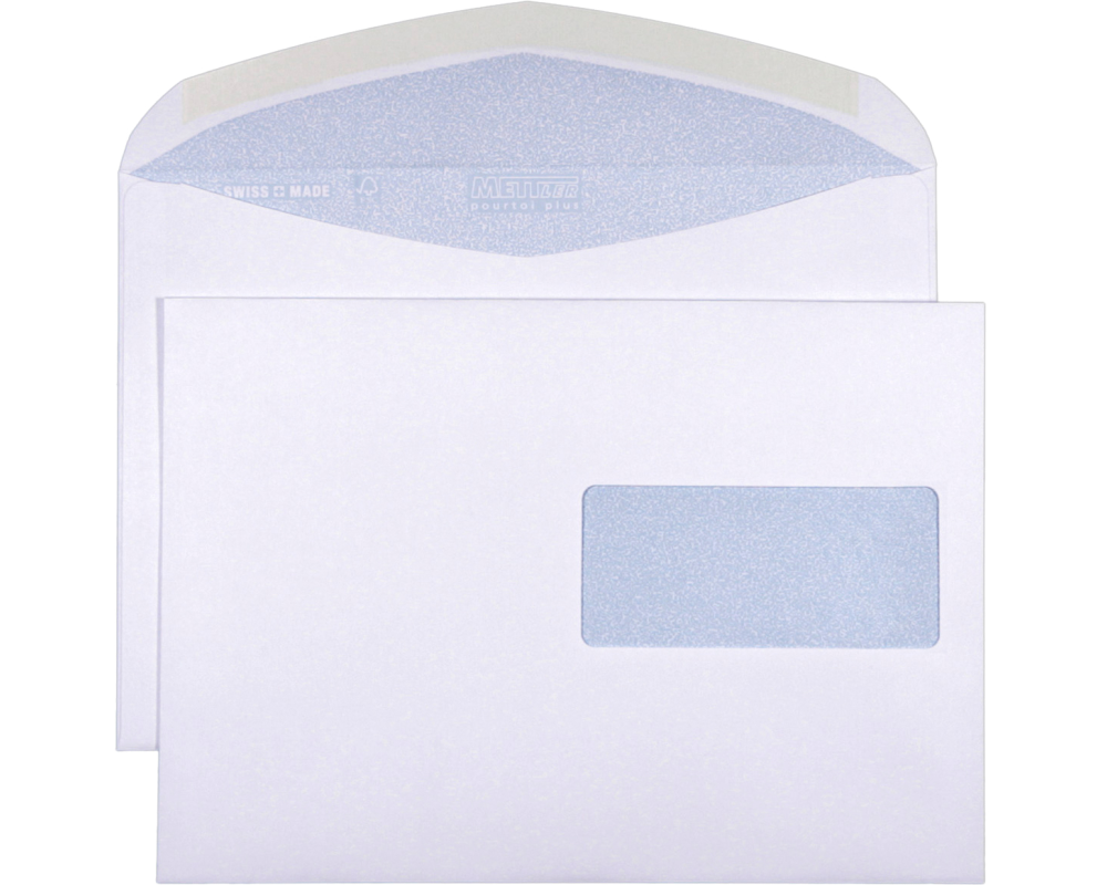 METTLER Couvert Fenster rechts C5 8074 100g, ultraweiss 500 Stk.