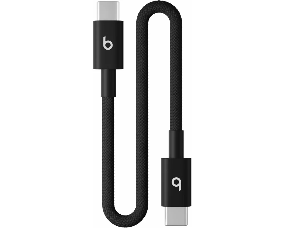 Apple Beats USB-C auf USB-C gewebtes Kabel, schwarz, 60W 0.2 m