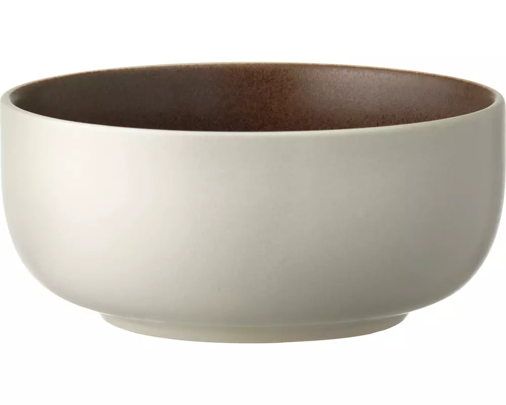 Studio Round Schale North 11 cm, 6 Stück, Braun/Weiss matt