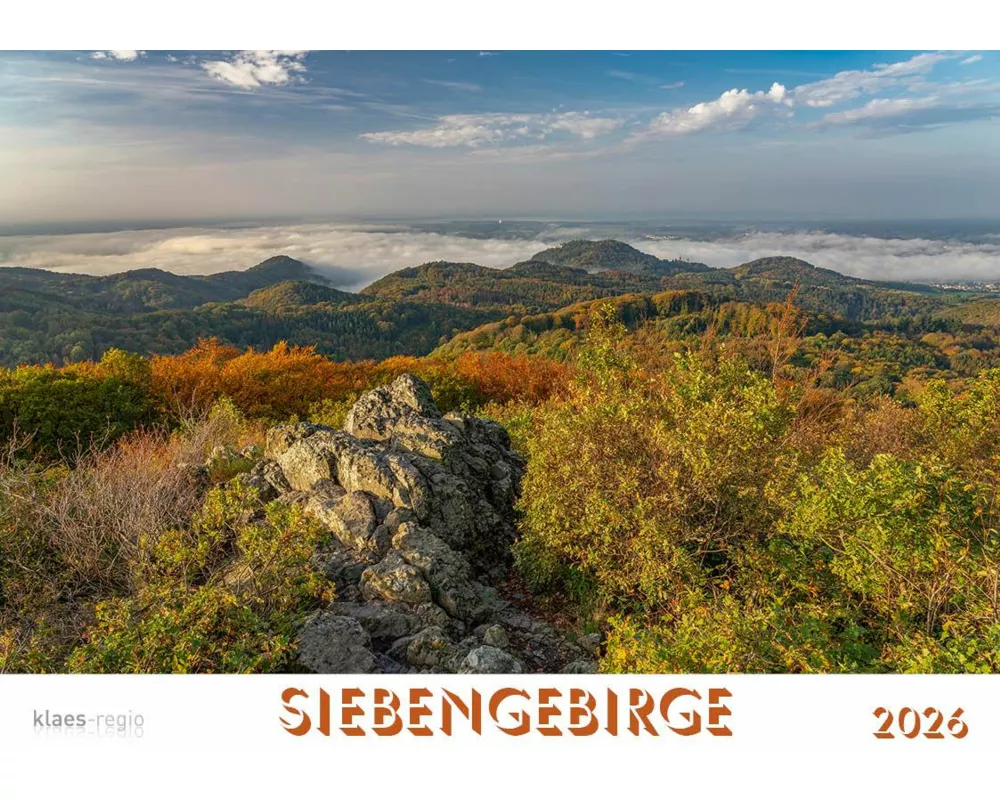Siebengebirge 2026 Bildkalender A4 quer, spiralgebunden