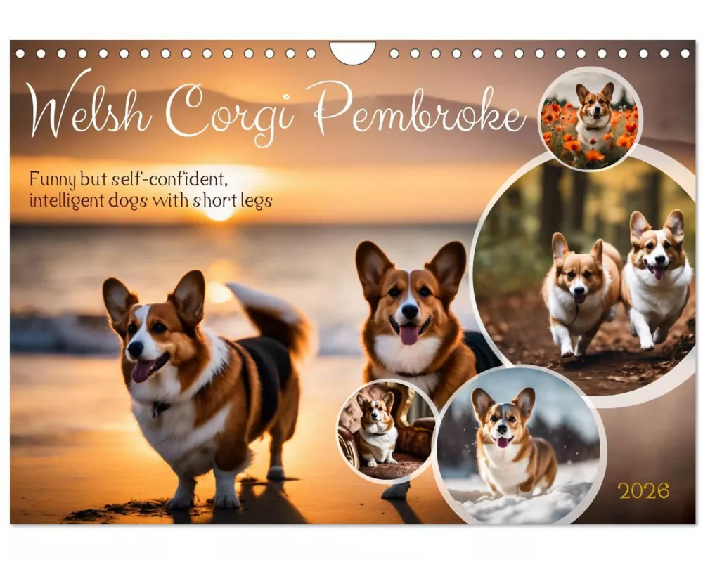 Welsh Corgi Pembroke (Wall Calendar 2026 DIN A4 landscape), CALVENDO 12 Month Wall Calendar
