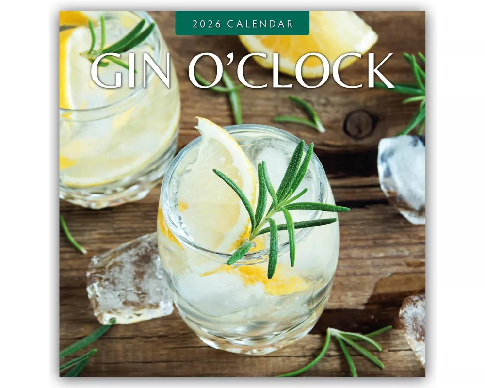 Gin O'clock 2026 Square Wall Calendar