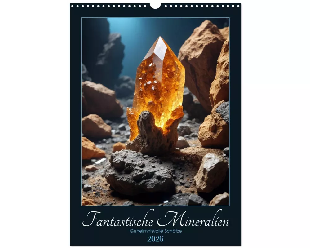Fantastische Mineralien - Geheimnisvolle Schätze (Wandkalender 2026 DIN A3 hoch), CALVENDO Monatskalender