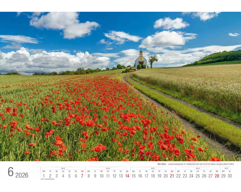 Eifel 2026 Bildkalender A3 Spiralbindung