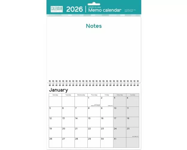 Essential Memo Calendar Planner A3 Calen