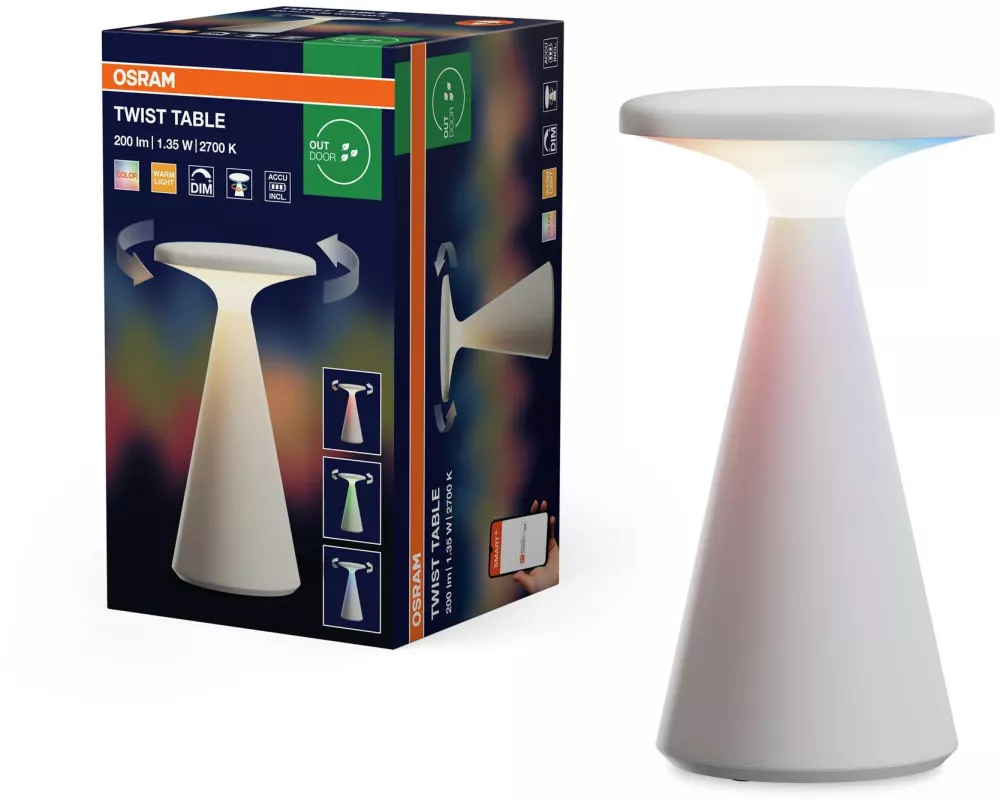 OSRAM Tischleuchte SMART+ Bluetooth Twist Table RGBW IP44