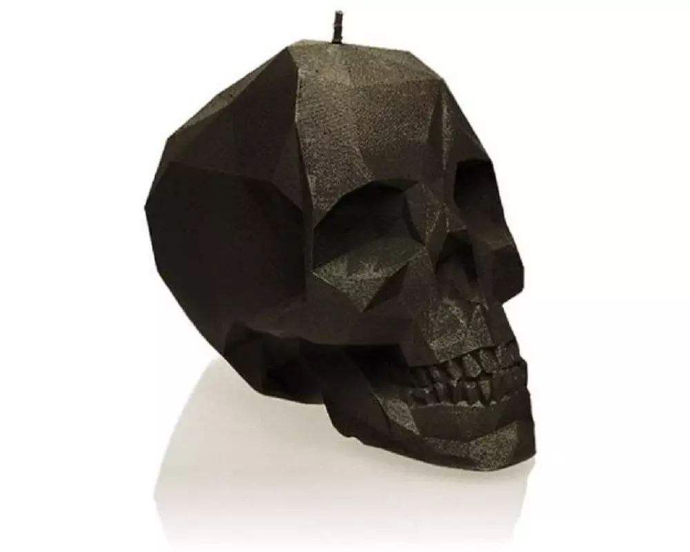 Candellana Kerze Totenkopf klein Schwarz