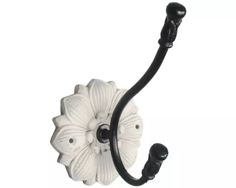 Originals Wandhaken Blume Schwarz/Weiss