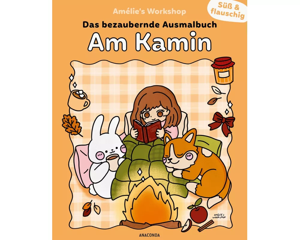 Süß und flauschig: Am Kamin - das bezaubernde Ausmalbuch
