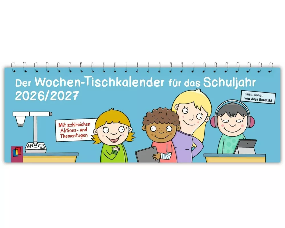 Der Wochen-Tischkalender für das Schuljahr 2026/2027
