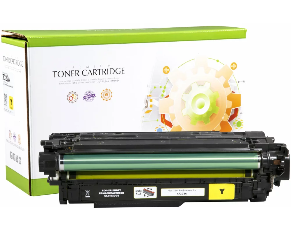 STATIC Toner cartridge compatible with HP CF322A yellow remanufactured 16.500 pages