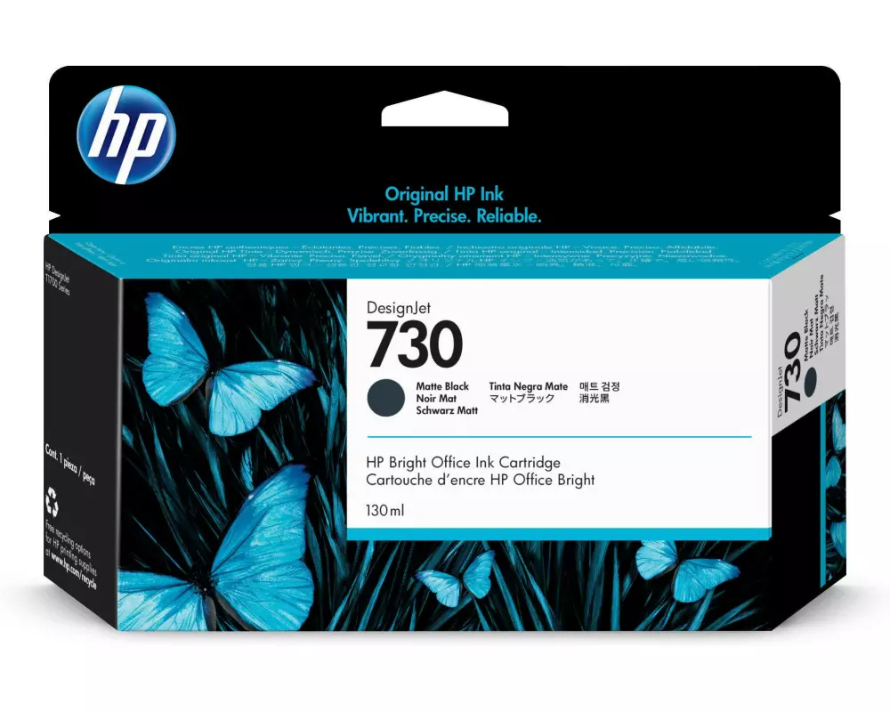 HP Tinte Nr. 730 (P2V65A) Matte Black