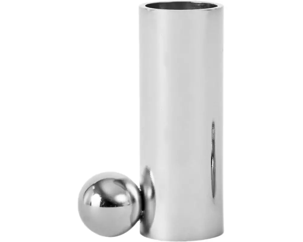 OYOY Kerzenhalter Palloa gross 7 cm, Silber