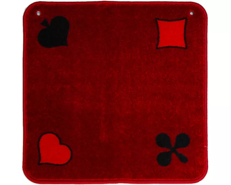 Jassteppich rot Piquet, 60 x 60 cm