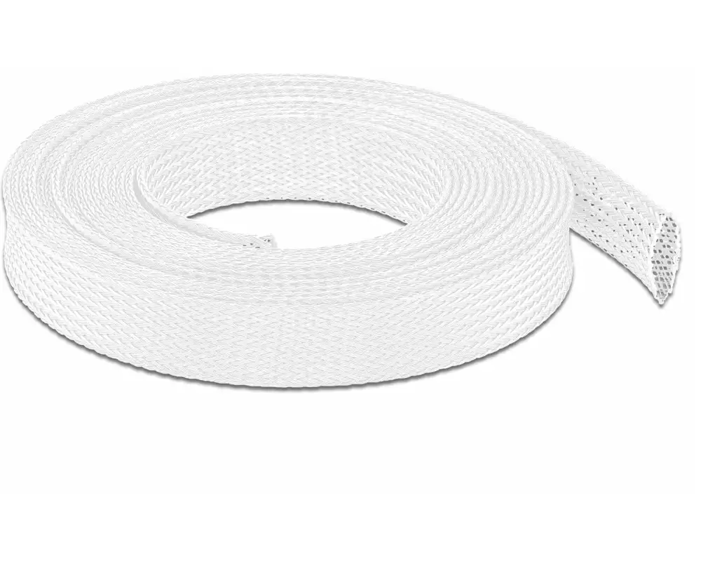 Delock Kabelschlauch dehnbar, 5m x 19 mm Weiss