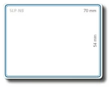 SLP-NB BLUE FRAME LABEL 54X70MM