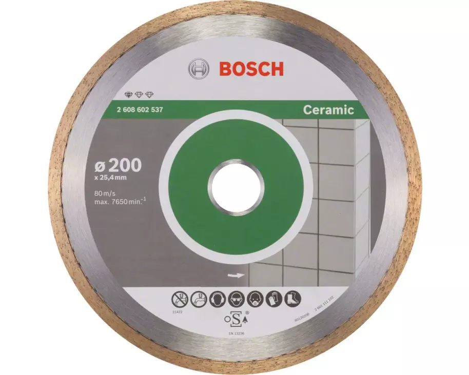 Bosch Professional Diamanttrennscheibe Standard for Ceramic, 200 x 1.6 x 7 mm