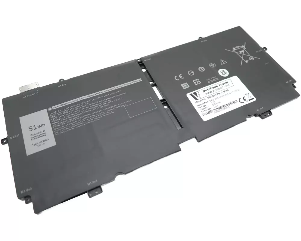 Vistaport Akku für Notebook Dell VIS-20-XPS13_9310