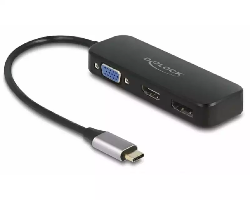 Delock Multiadapter 64156 USB-C – DP/HDMI/VGA