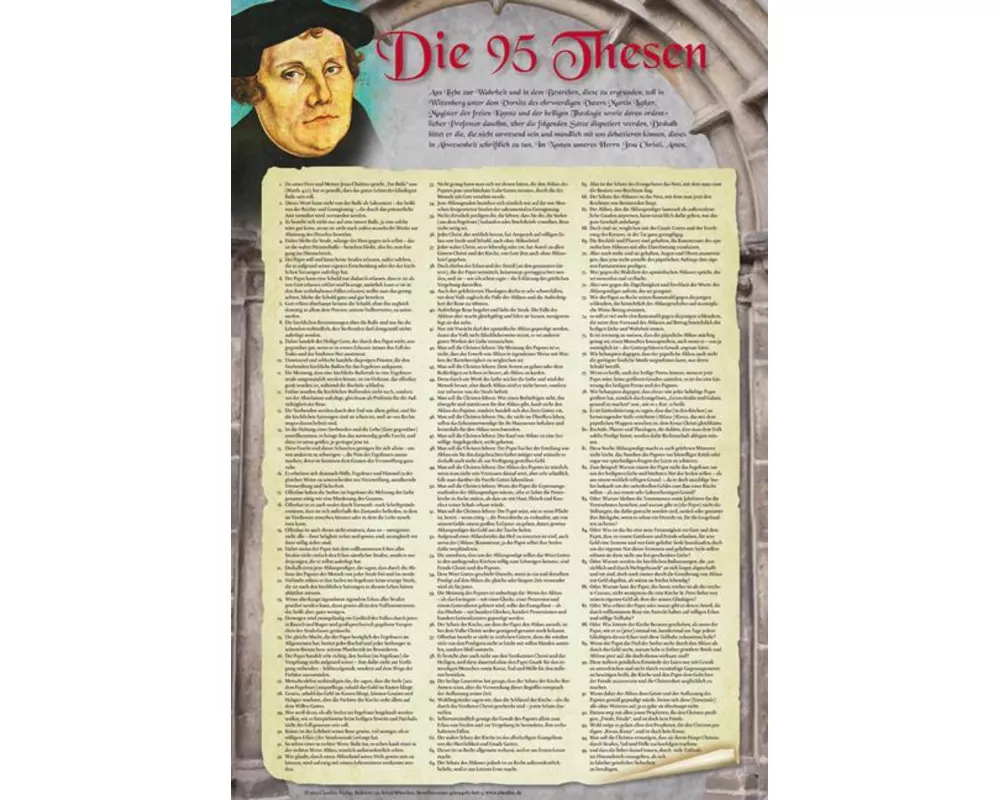 Die 95 Thesen nach Martin Luther