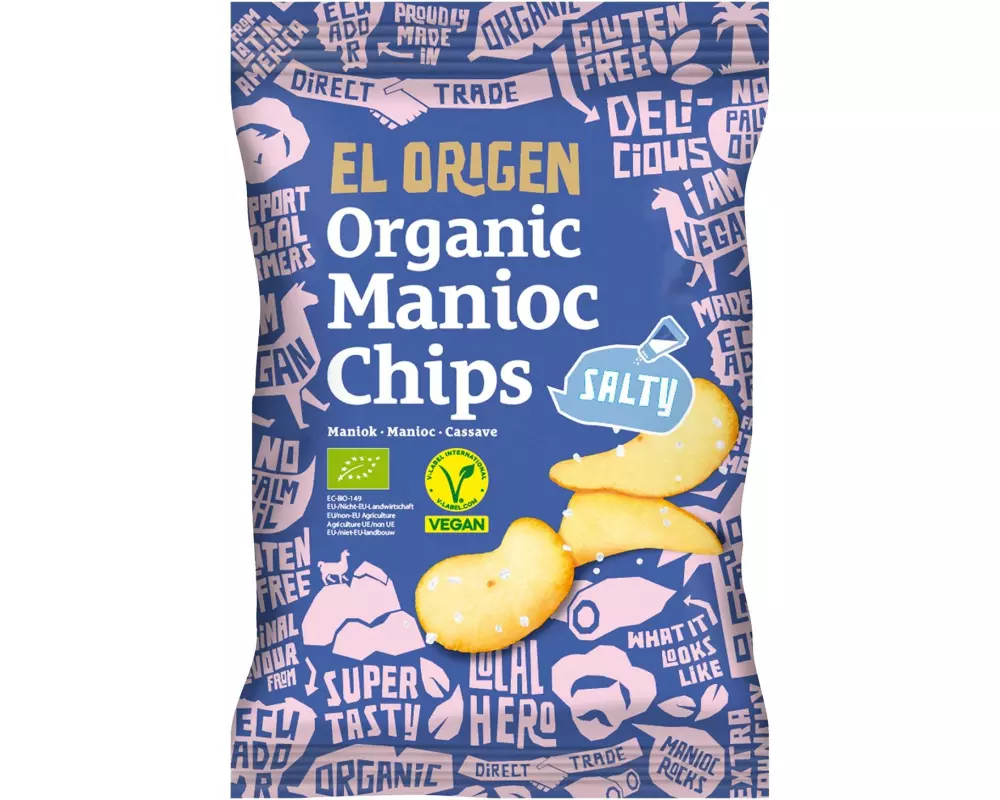 El Origen Maniok Chips Meersalz Beutel 60g