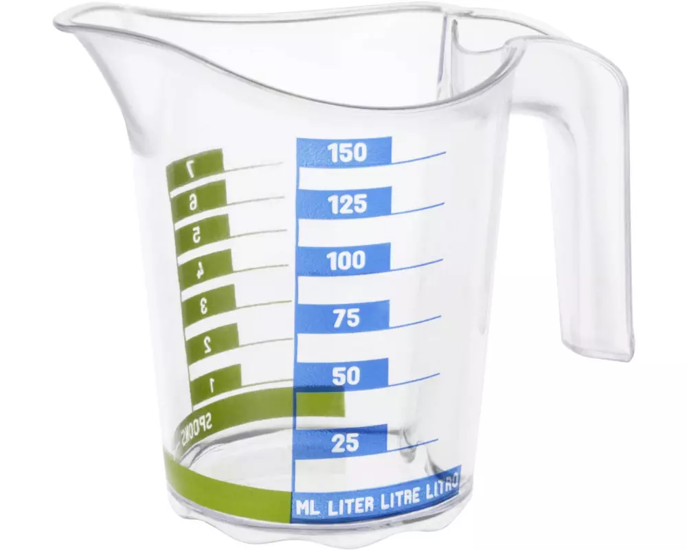 Rotho Messbecher Domino Dekor 1.5 dl, Transparent