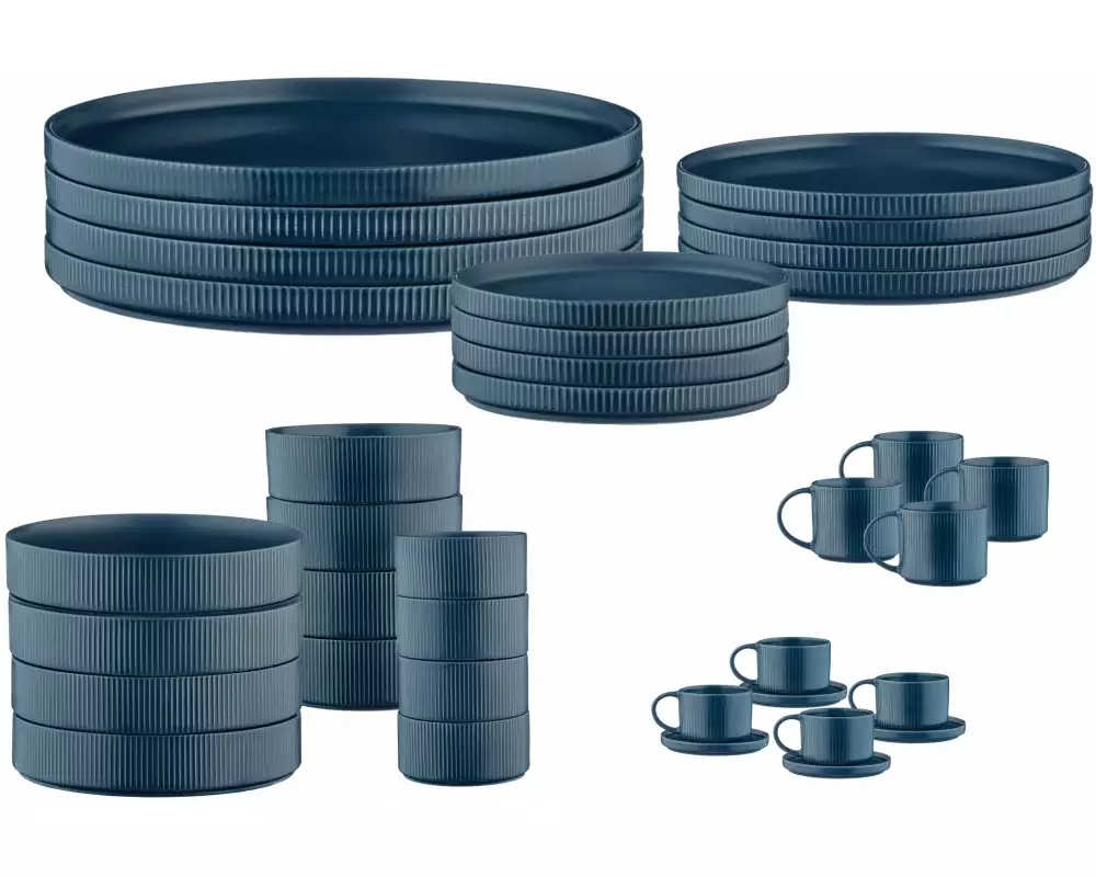 Björn Speise-Service Scandi, 36-teilig, Marineblau