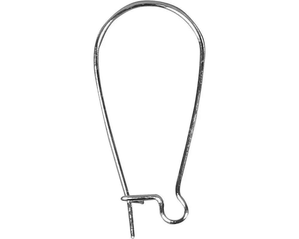 Creativ Company Ohrring 25 mm Versilbert, 6 Stk.