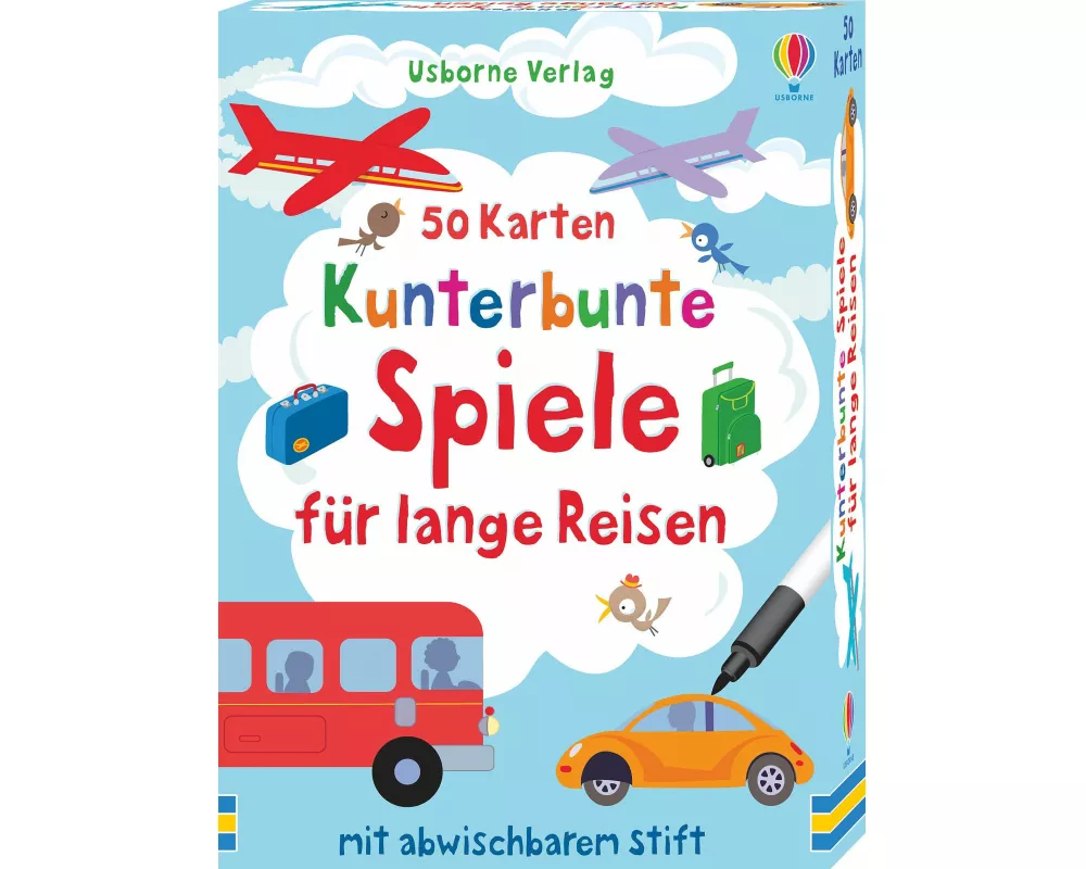 50 Karten: Kunterbunte Spiele für lange Reisen