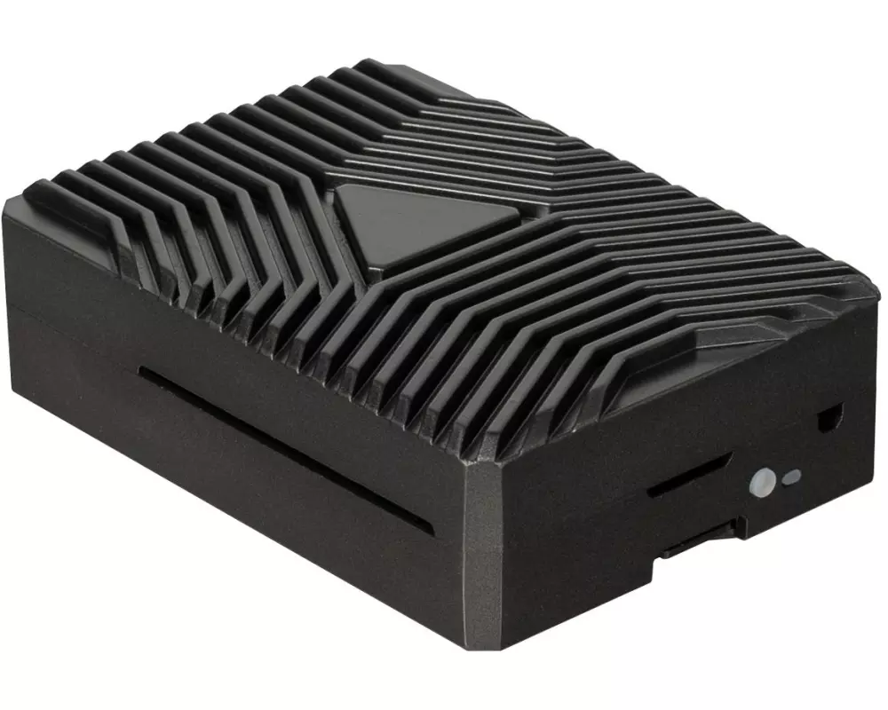 jOY-iT Gehäuse für Raspberry Pi 5 Aluminium, Schwarz