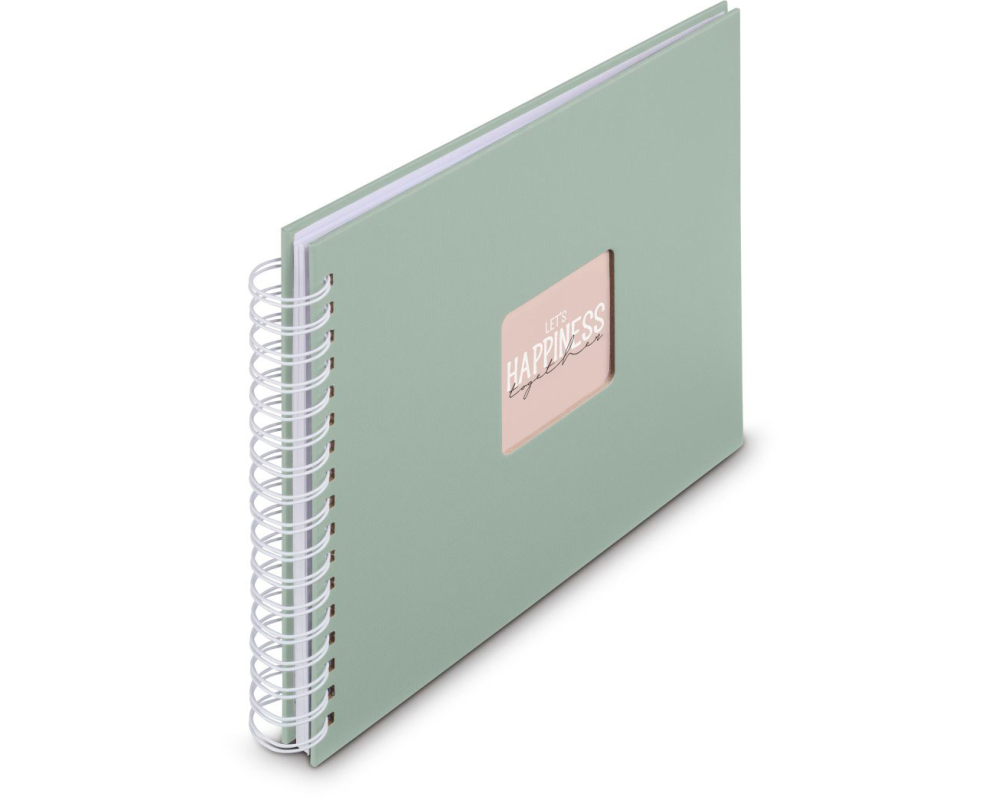 HAMA Spiralalbum Fine Art 28x24cm 9867 salbei 25 Blatt, weiss