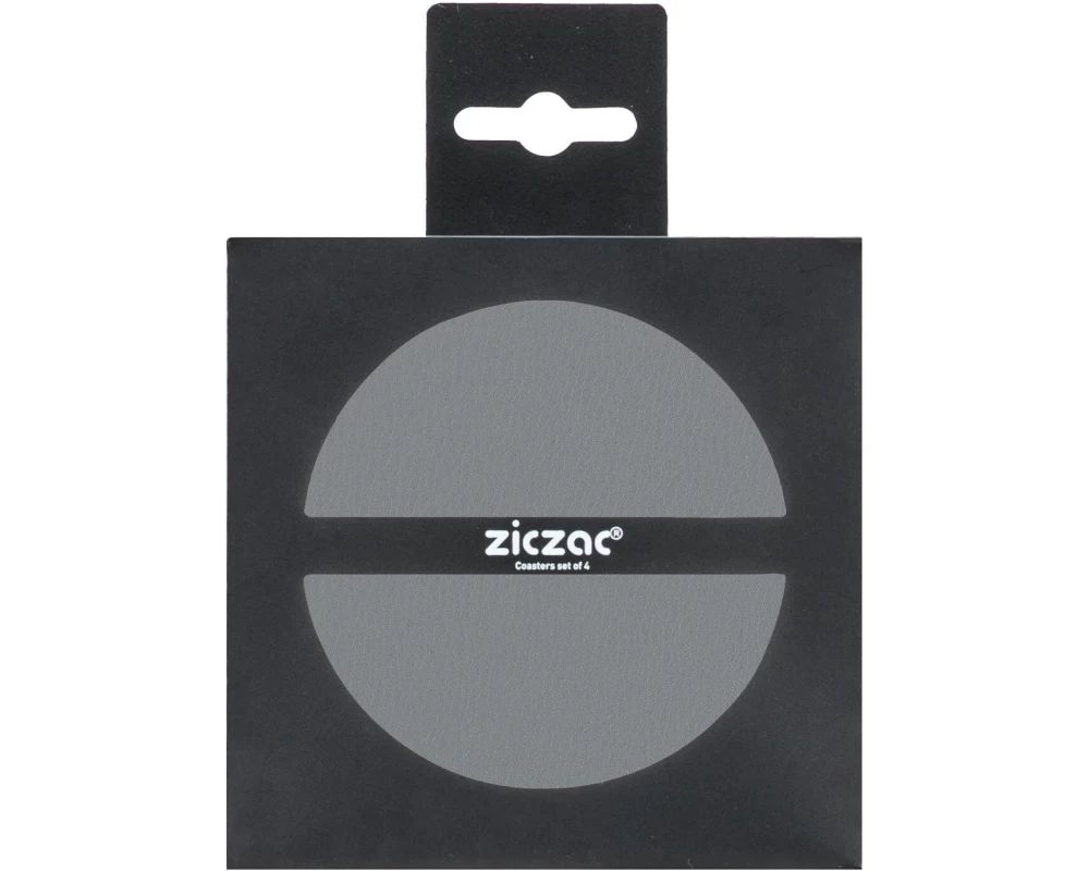 Tiseco Glasuntersetzer Togo 4 Stück, 10 cm, Grau