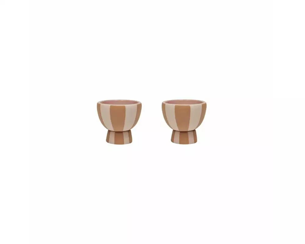 OYOY Eierbecher Toppu 2 Stück, Caramel/Rose
