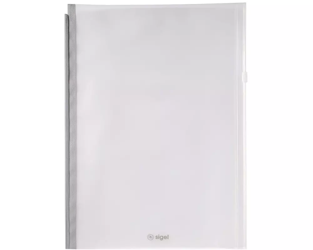 Sigel Sichthülle Flex A4 mit Zip-Verschluss, Grau