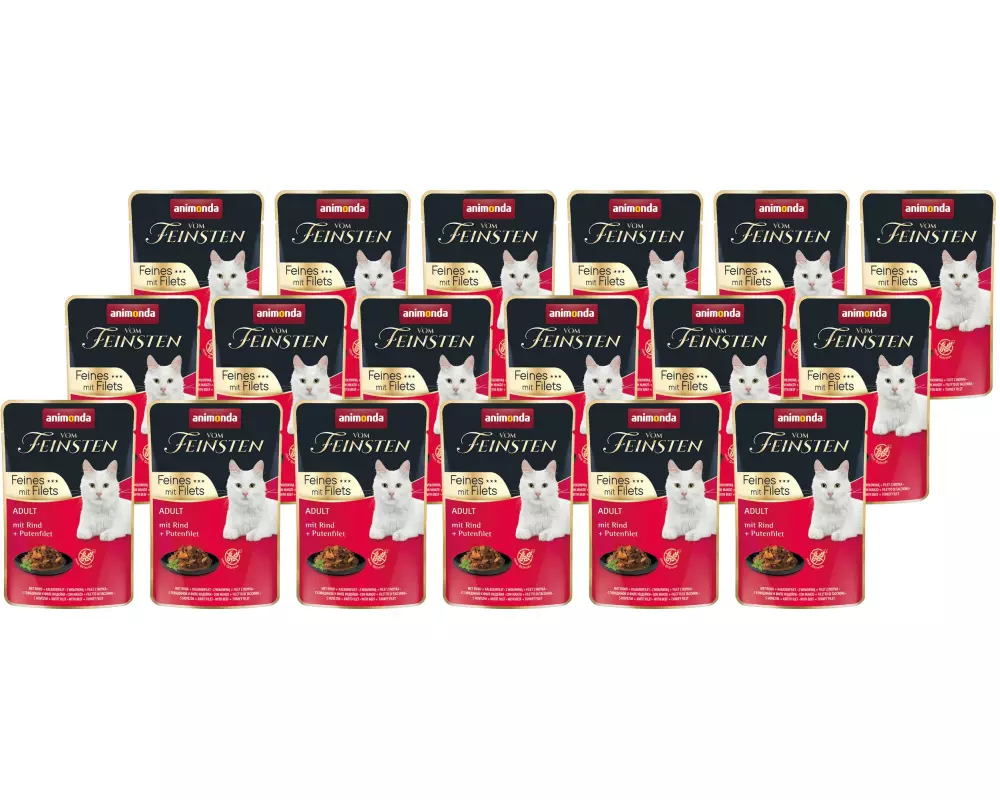 animonda Nassfutter Vom Feinsten mit Filet Rind & Pute, 18 x 85 g