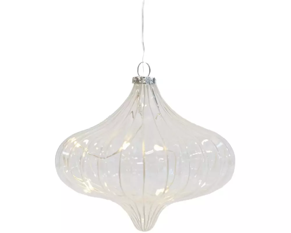 Sirius Weihnachtskugel Dina, 5 LEDs, 10 cm, Transparent