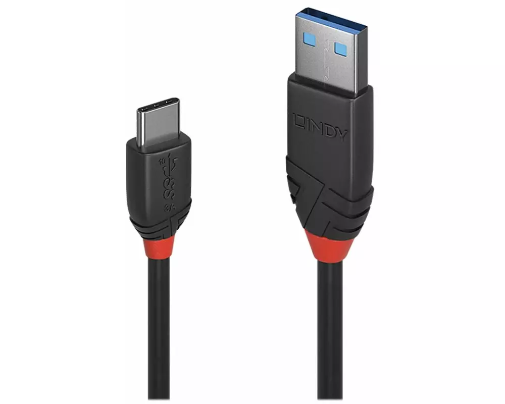 LINDY Black Line USB Cable USB 3.1 USB/A-USB-C M-M 0.15m