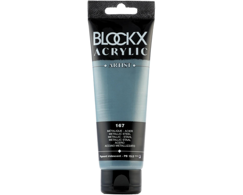 BLOCKX Acrylfarbe 120ml 60167BXC metallic-stahl