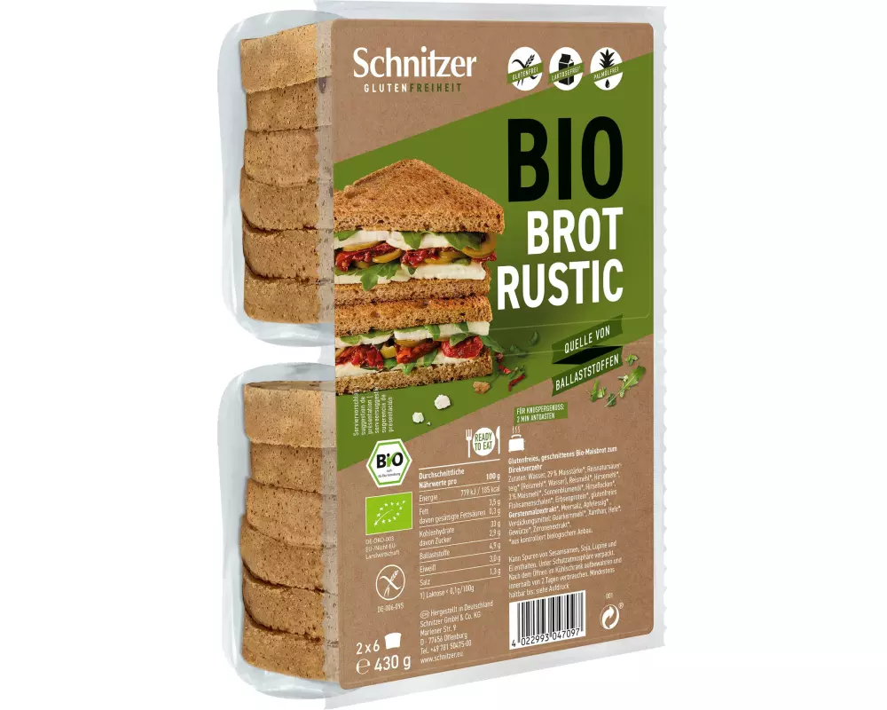 Schnitzer Brot Bio Toastbrot Rustic 430 g