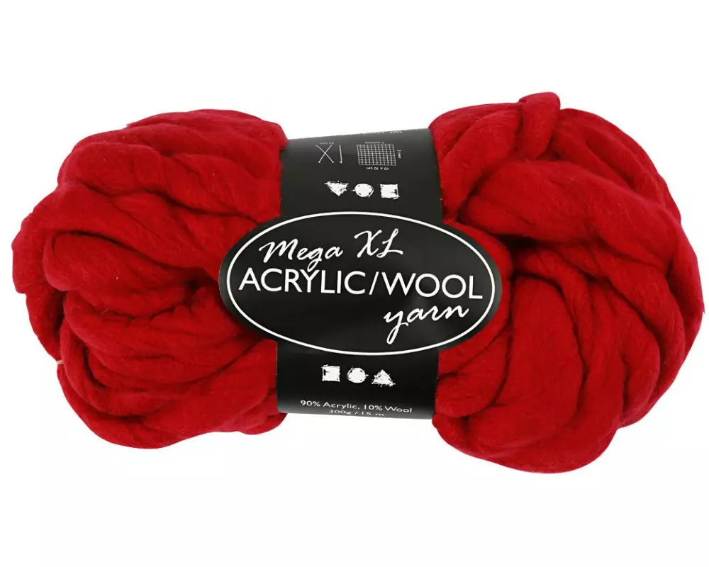 Creativ Company Wolle Acryl XL 15 m Rot