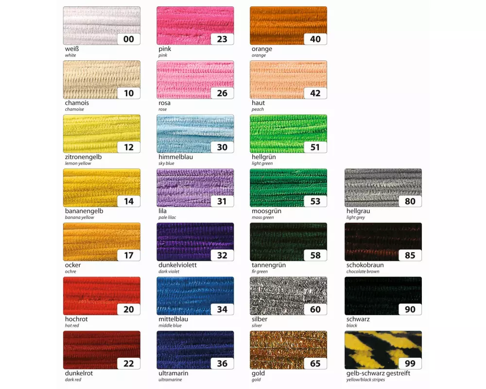 Folia Chenilledraht 8 mm, Dunkelviolett Nr. 32, 10 Stück